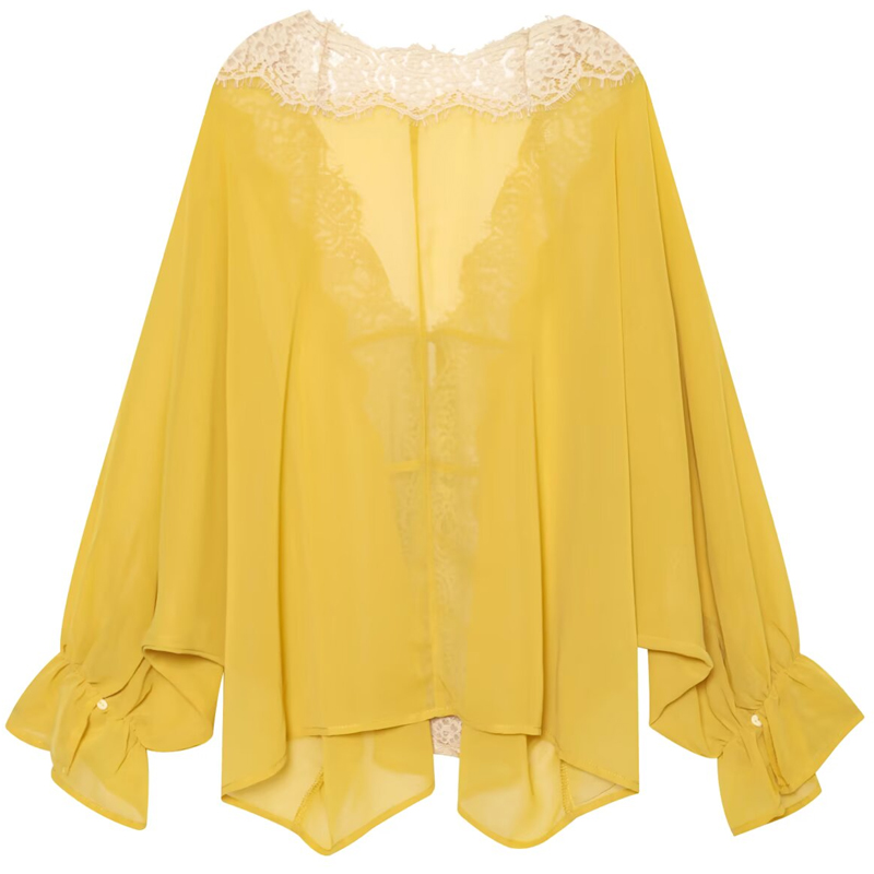 HXAO Ties Lace Up Women's Blou - Sewing V review and price