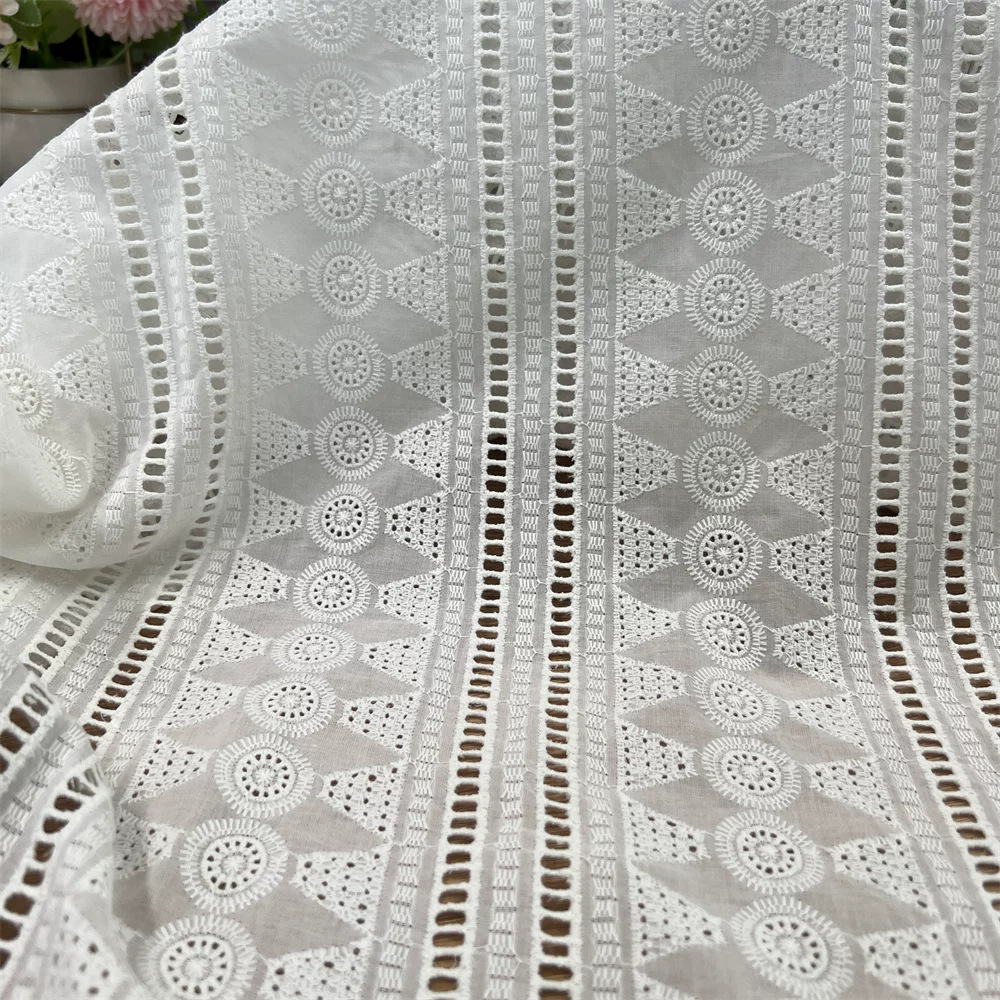 White Cotton Eyelet Embroidery - Sewing Eyelet Fabric review and price