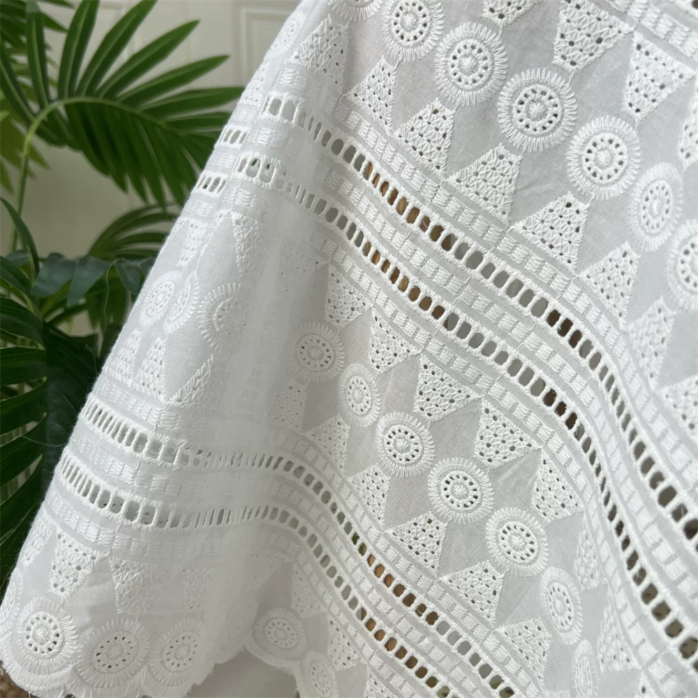 White Cotton Eyelet Embroidery - Sewing Eyelet Fabric review and price