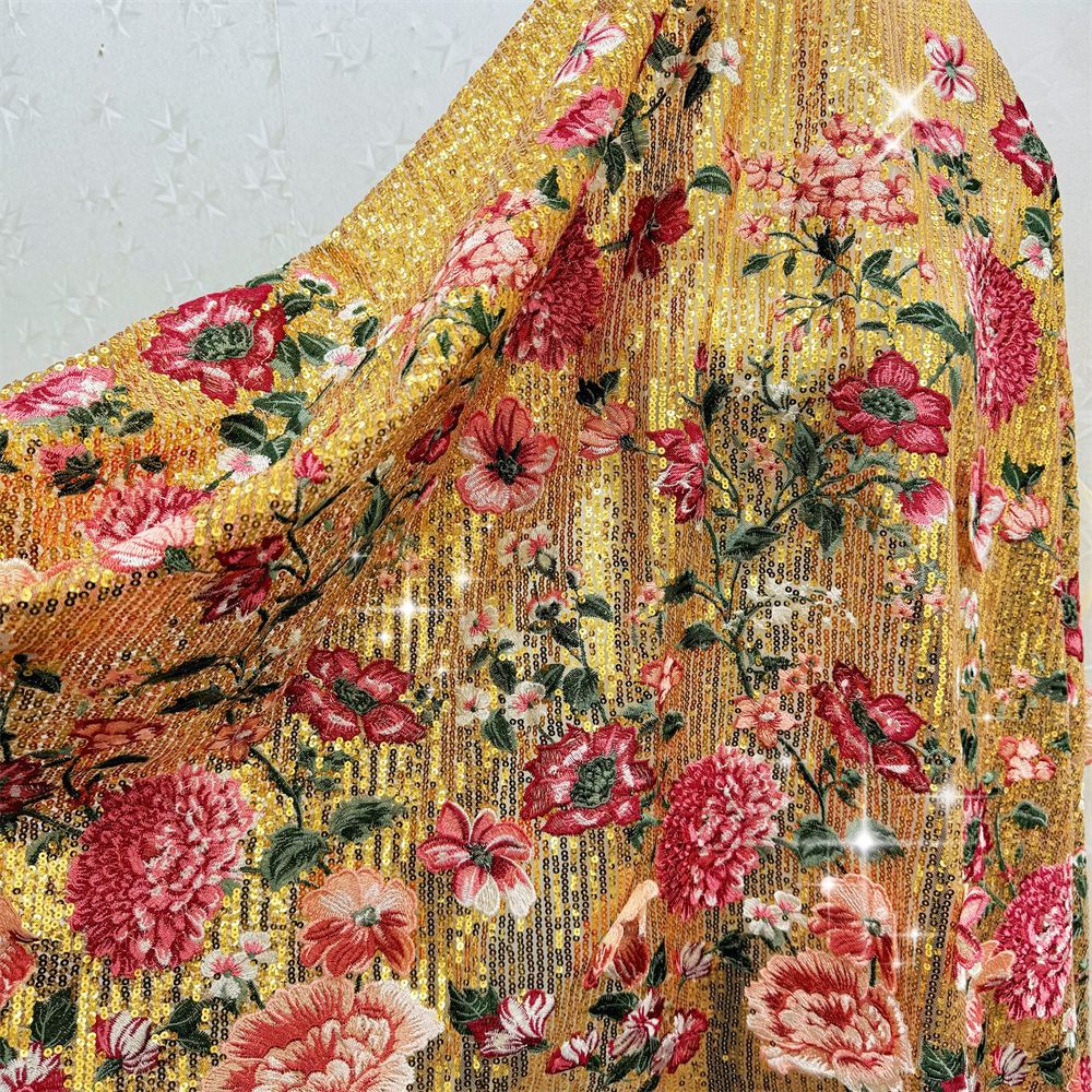 1 yardThree-dimensional embroi - Sewing Embroidery Fabric review and price