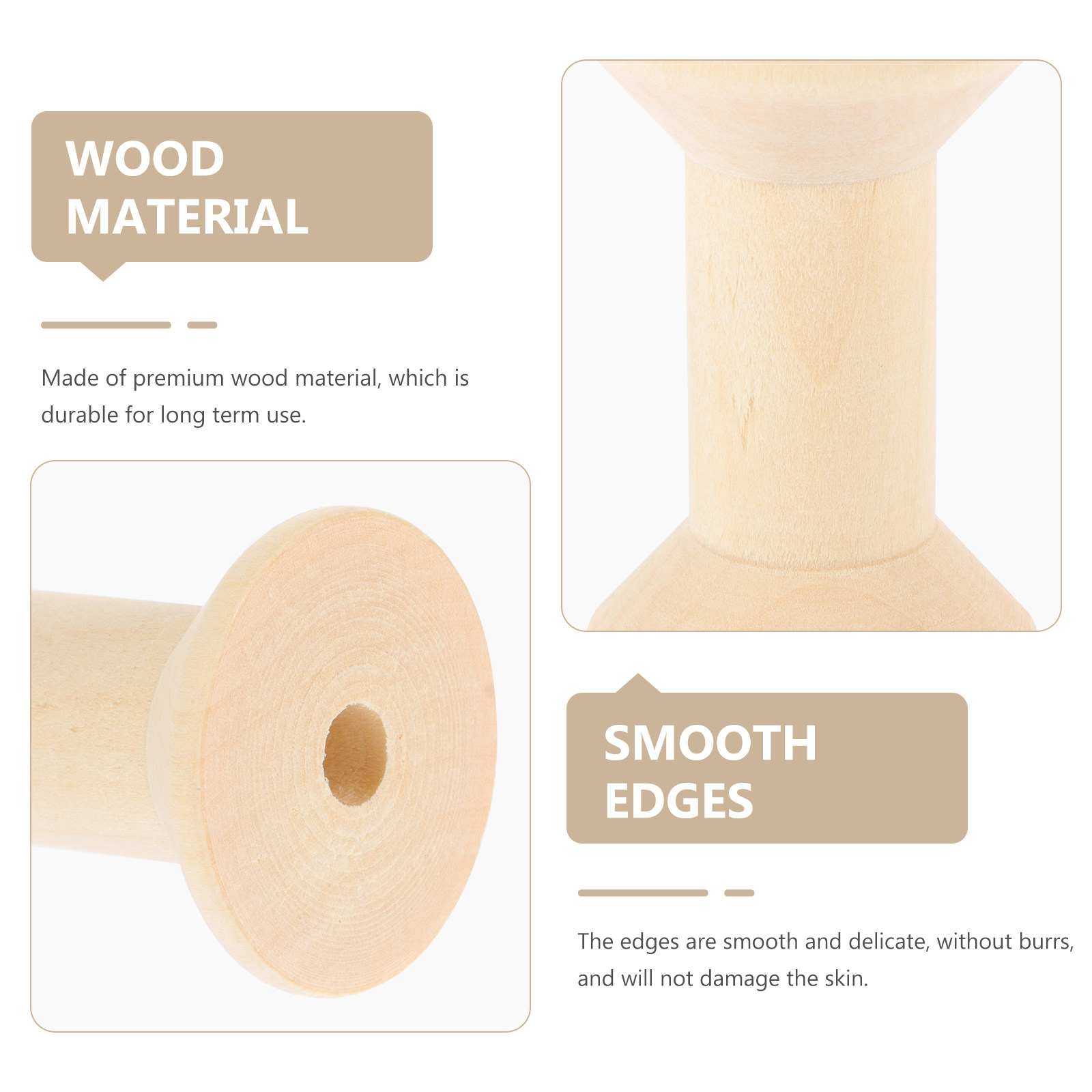 5Pcs Wooden Bobbins Smooth Pol - Sewing Knit review and price