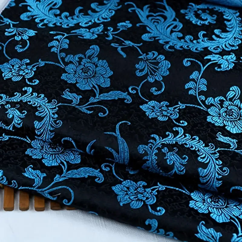 3D Blue Phoenix Tail Brocade F - Sewing Cloth review and price